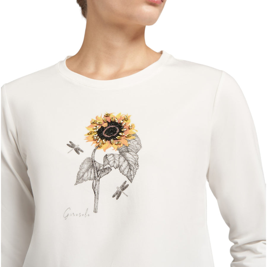 T-shirt donna con stampa floreale
