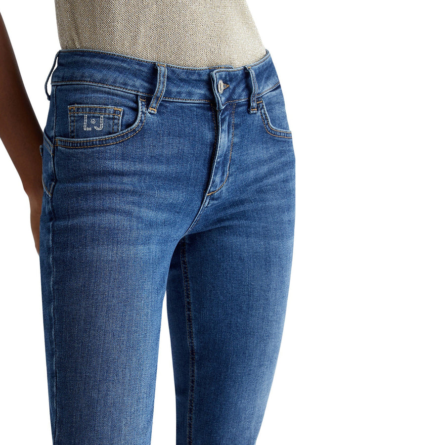 Jeans donna bootcut cropped