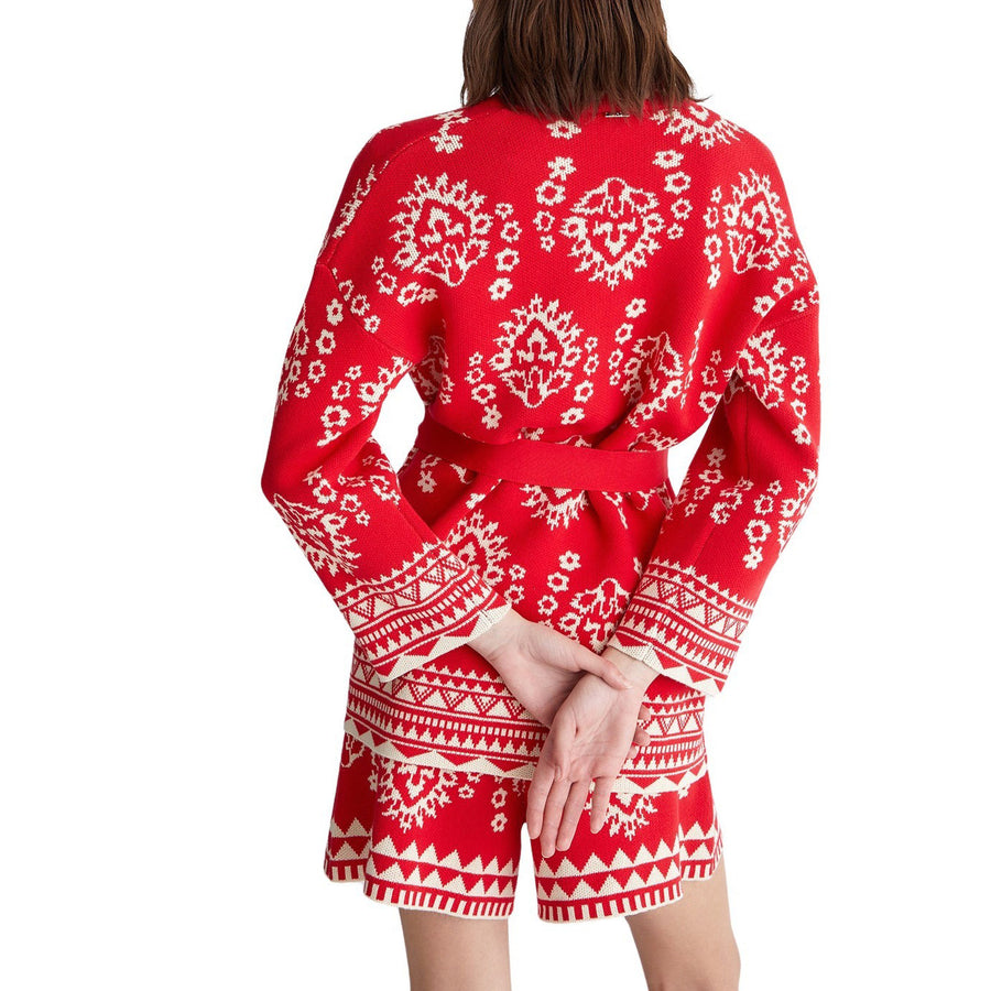 Kimono donna in maglia jacquard