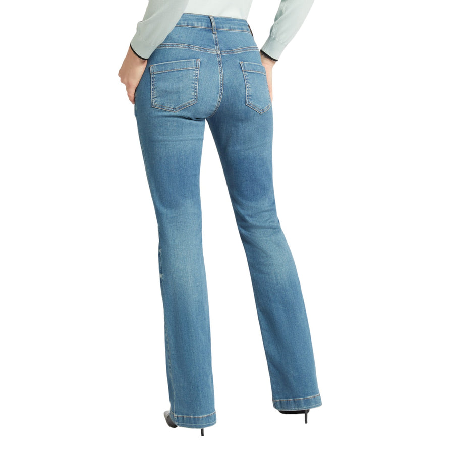 Jeans donna flare in cotone sostenibile