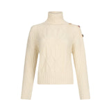 Dolcevita donna in lana con bottoni gioiello