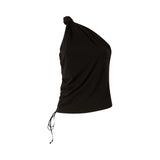 Top donna monospalla con nodo