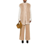 Gilet donna lungo effetto pelliccia