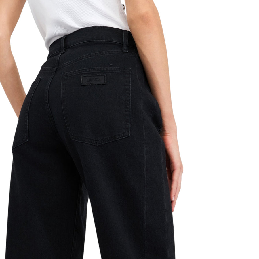 Jeans donna boyfriend con strass