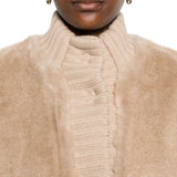 Gilet donna lungo effetto pelliccia