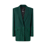 Blazer donna oversize con strass