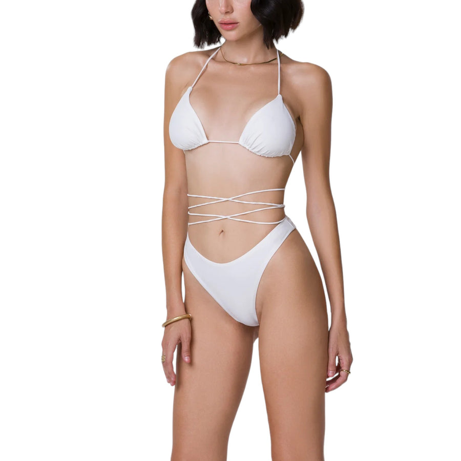 Bikini donna triangolo e slip americano fisso shirting