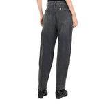 Jeans donna straight con strass