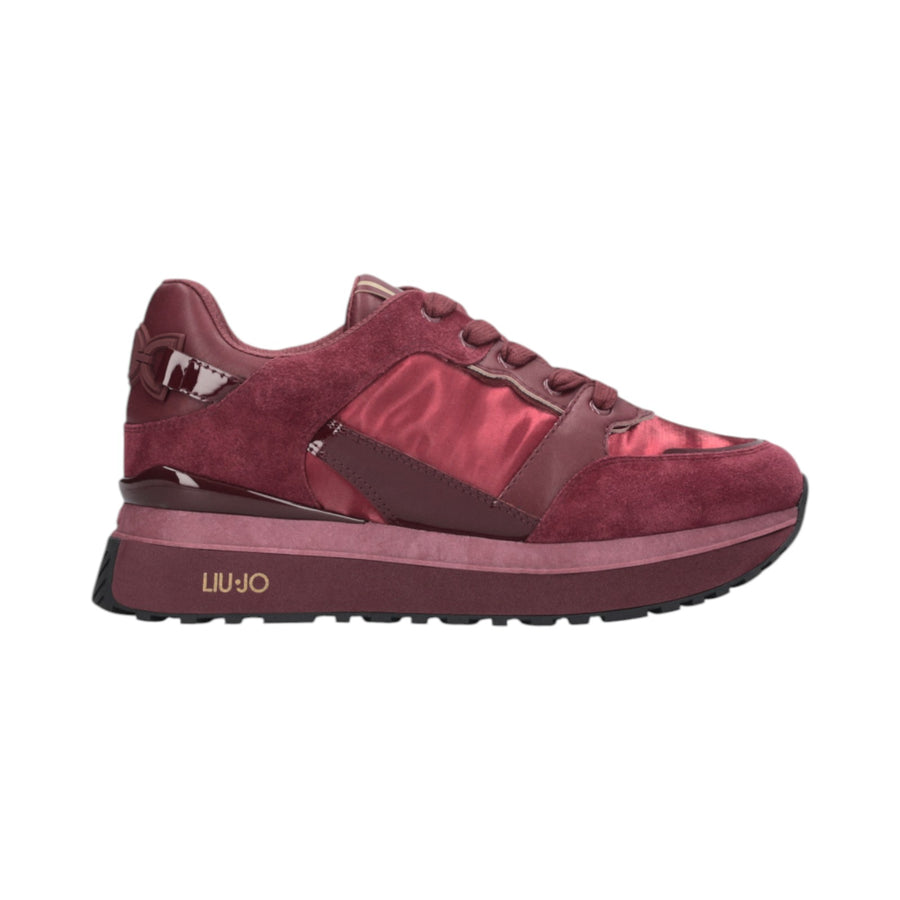 Sneakers donna platform in pelle