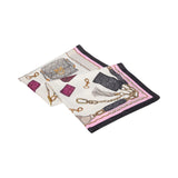 Foulard donna con stampa borse