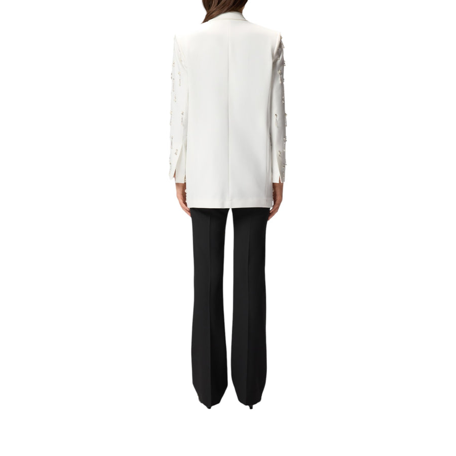 Blazer donna con cristalli e perle