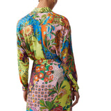 Camicia donna in raso stampato