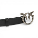 Cintura Love Birds in pelle 3cm