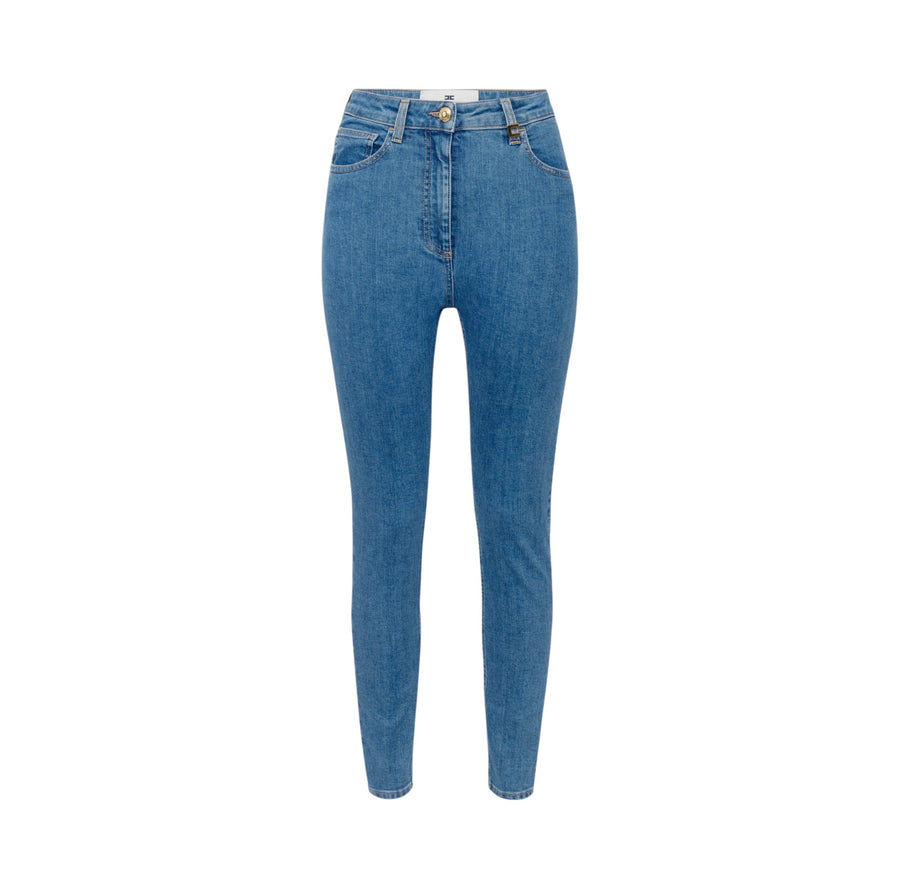 Jeans donna  skinny con dettaglio logo