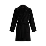Cappotto donna in lana con ricami gioiello
