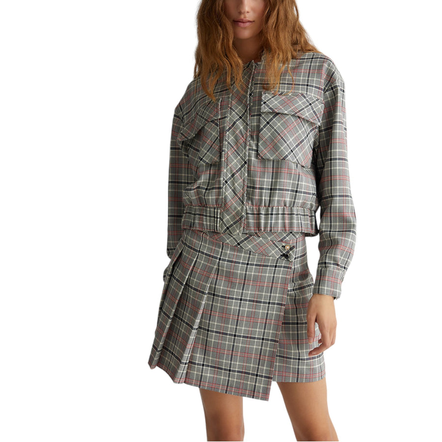 Giacca donna corta in tartan