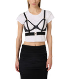 T-shirt donna in jersey con reggiseno