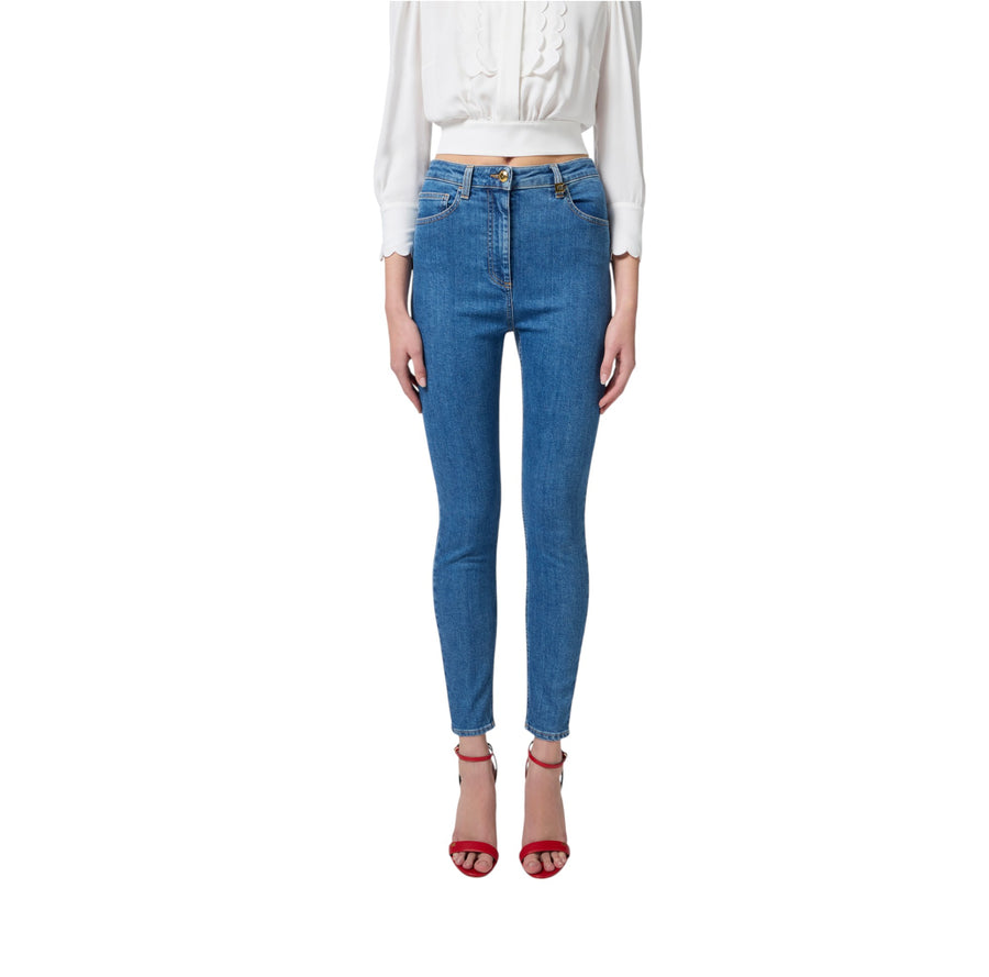 Jeans donna  skinny con dettaglio logo