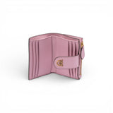 Portafoglio piccolo in pelle liscia con logo