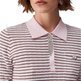 Maglia donna a righe con dettagli gioiello