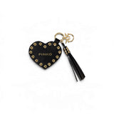 Charm donna portachiavi con cuore e borchie PINKO