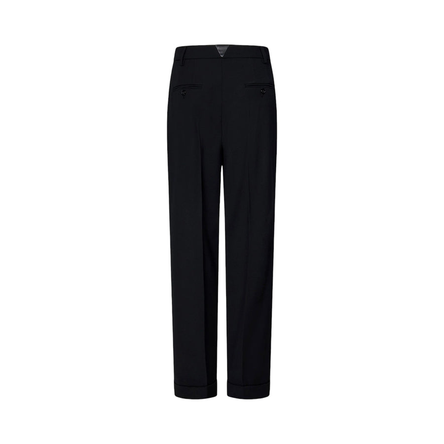 Pantaloni donna palazzo in twill