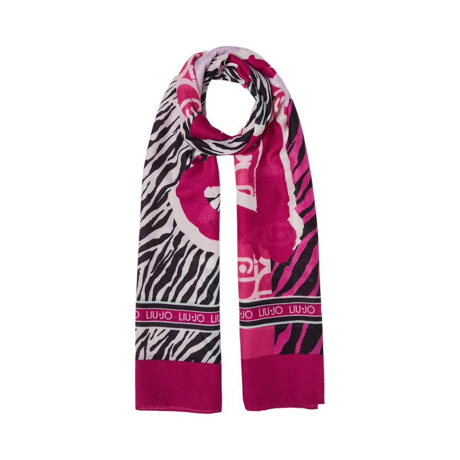 Stola donna animalier con logo