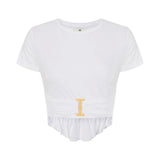 T-shirt donna in jersey con dettaglio gioiello