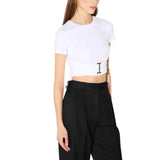 T-shirt donna in jersey con dettaglio gioiello
