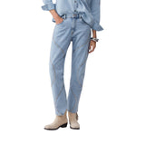 Jeans donna straight con ricami gioiello