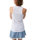 Top donna con mini logo