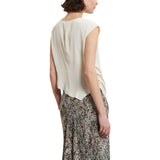 Top donna in crepe misto seta