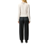 Maglia donna con colletto e strass