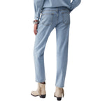 Jeans donna straight con ricami gioiello