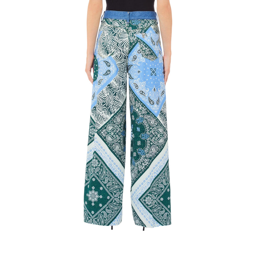 Pantaloni donna in cotone stampato