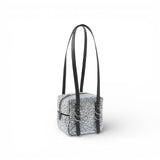 Borsa a tracolla piccola Cubic Bag full strass