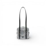 Borsa a tracolla piccola Cubic Bag full strass