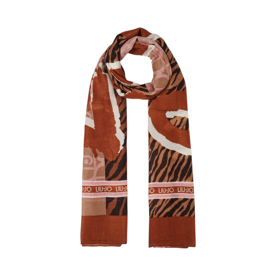 Stola donna animalier con logo