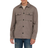 Camicia uomo in lana e cotone a righe