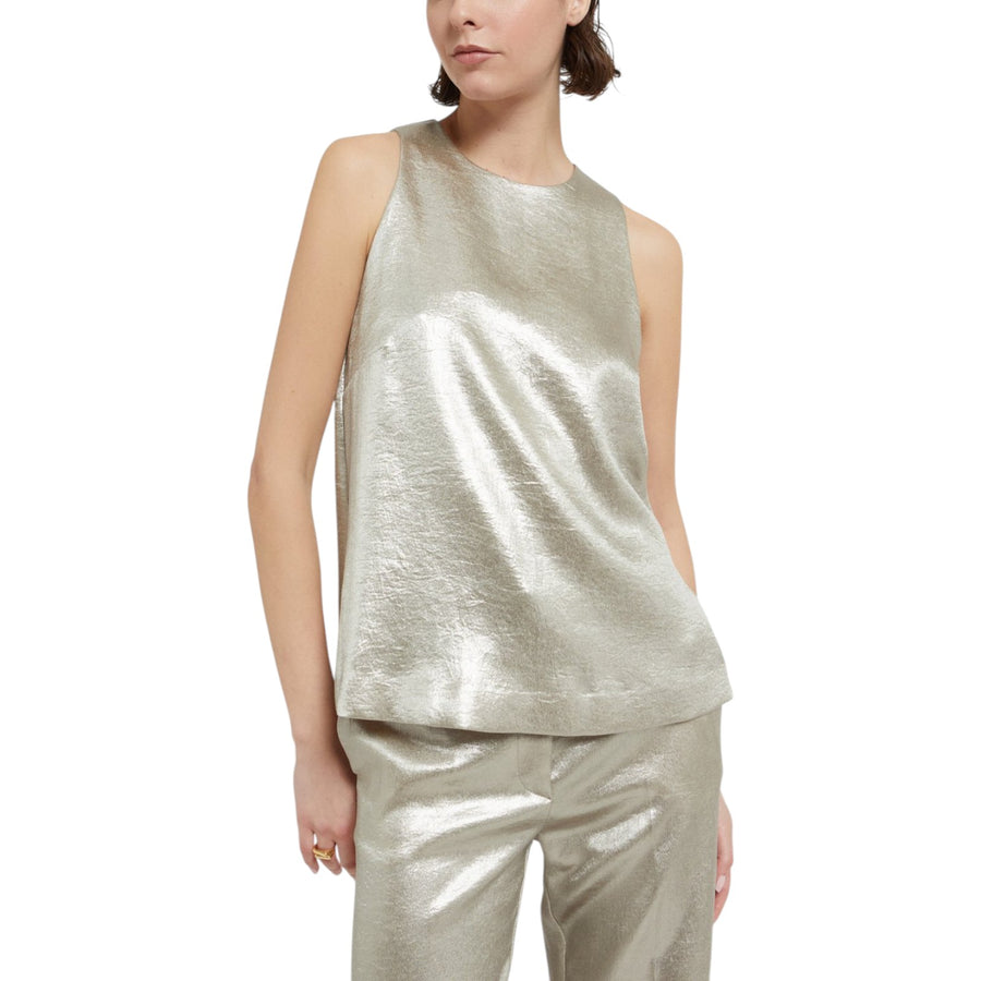 Top donna con effetto lucente