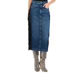 Gonna donna in denim con pizzo