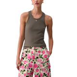 Top donna con mini logo