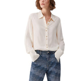 Camicia donna con bottoni logati