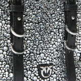 Borsa a tracolla piccola Cubic Bag full strass