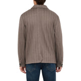 Camicia uomo in lana e cotone a righe