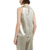 Top donna con effetto lucente