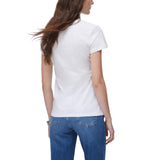 T-shirt donna con stampa e strass