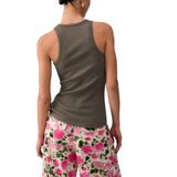 Top donna con mini logo
