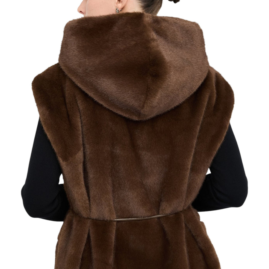 Gilet donna con cappuccio