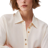 Camicia donna con bottoni logati